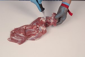 Shoulder – dice and meaty bones Meat Cut Spec Step 6